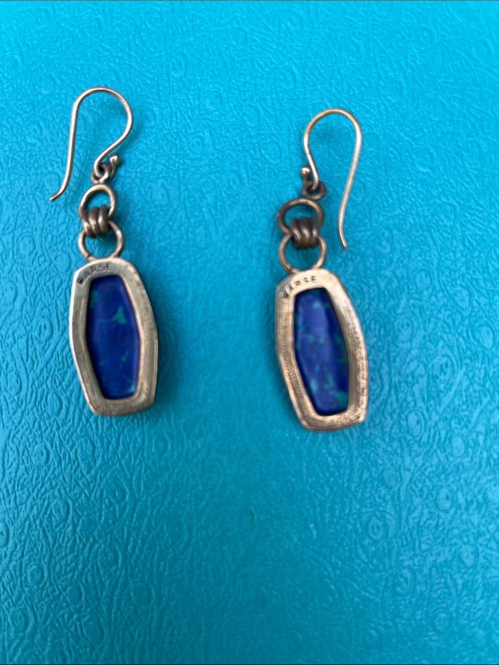 Studio Barse Blue and Teal Dangle Earrings - Picture 2 of 3